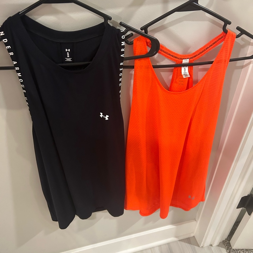 Under Armour Women’s Performance Tank Duo - Black & Bright Orange